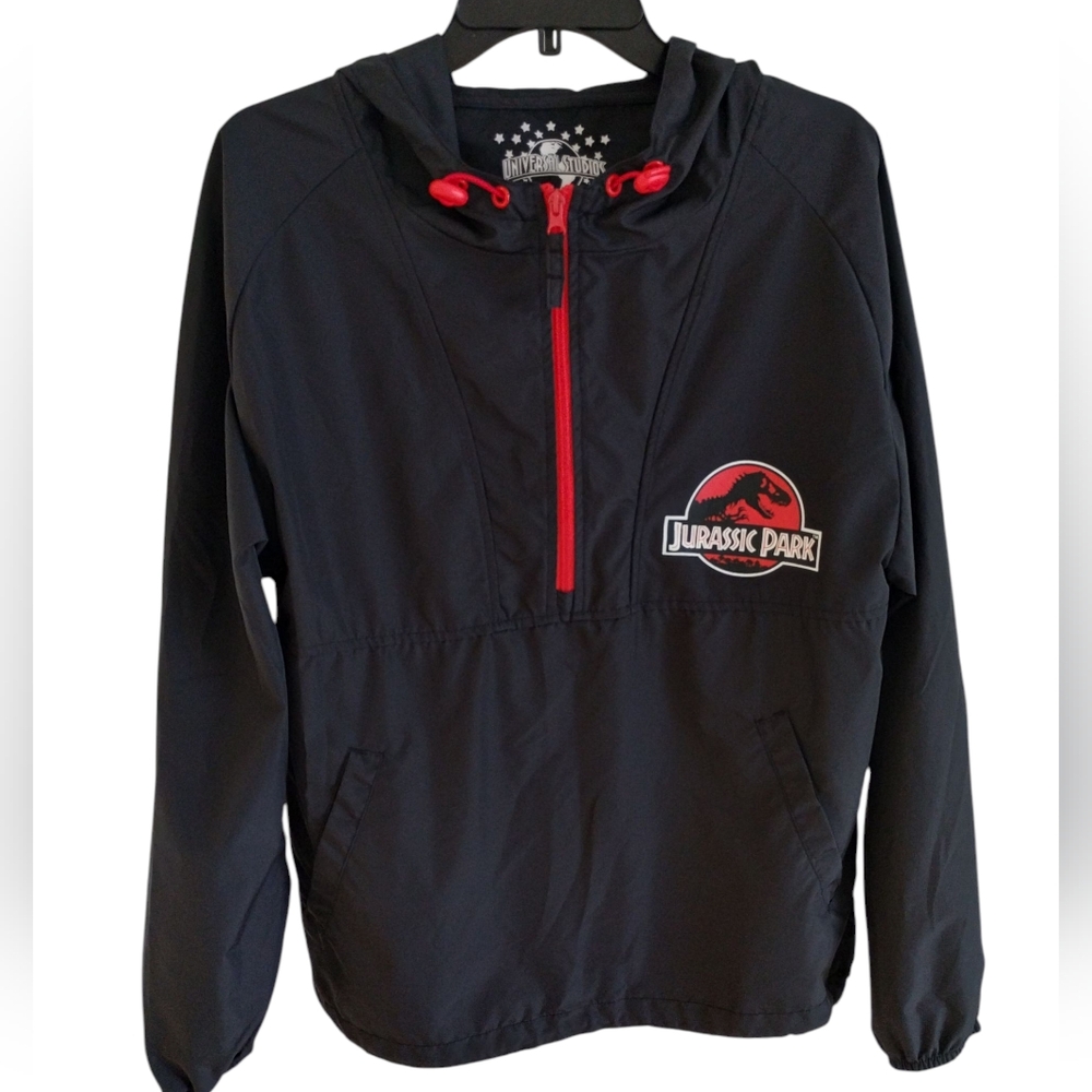 Jurassic Park Universal Studios Mens Exclusive 1/4 Zip Windbreaker Pullover Smal
